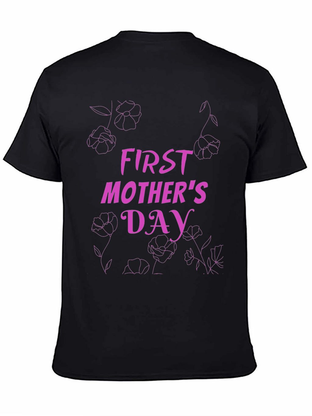 First Mothers Day Graphic Tee - Black