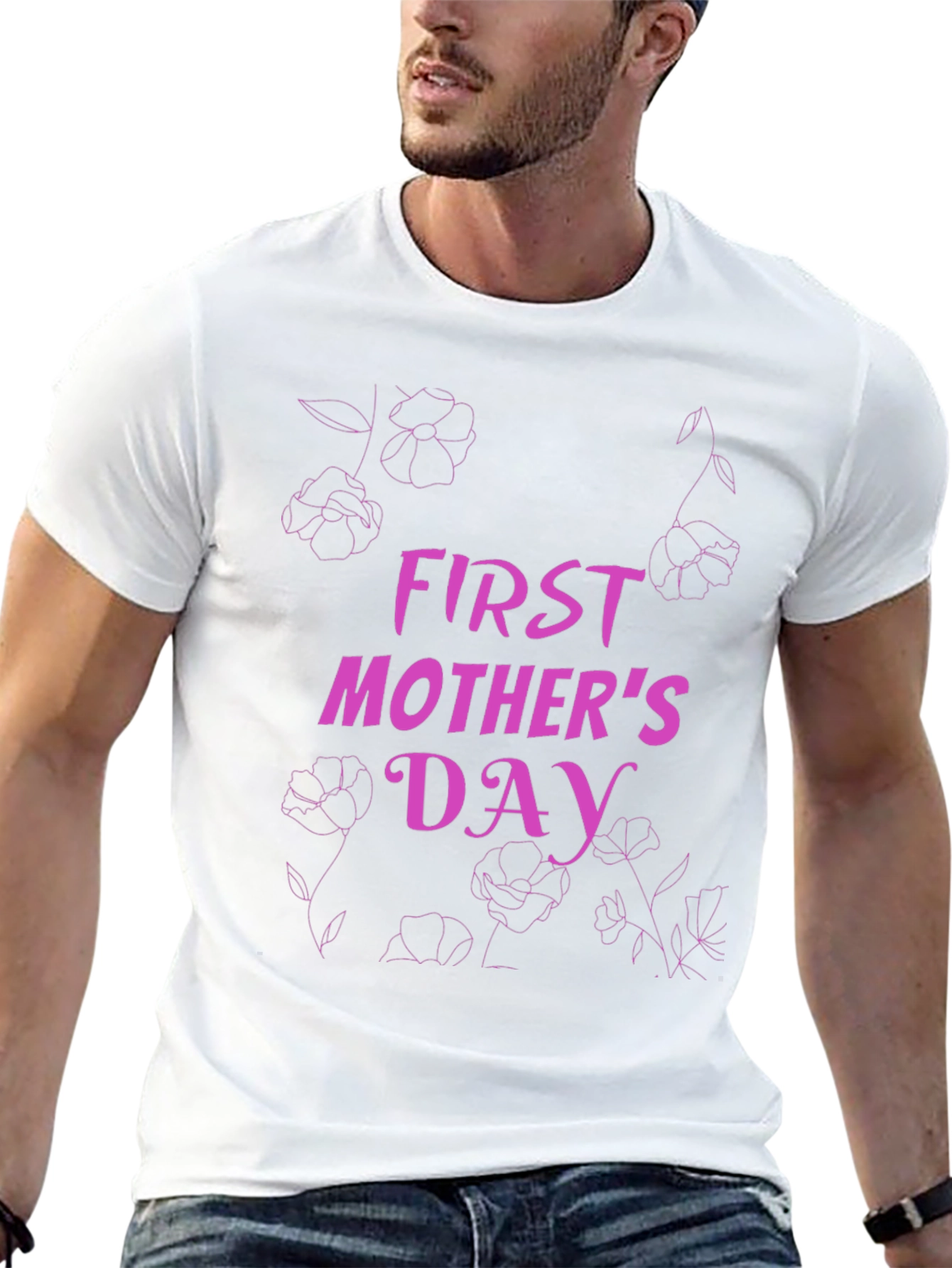 First Mothers Day Graphic Tee - Black