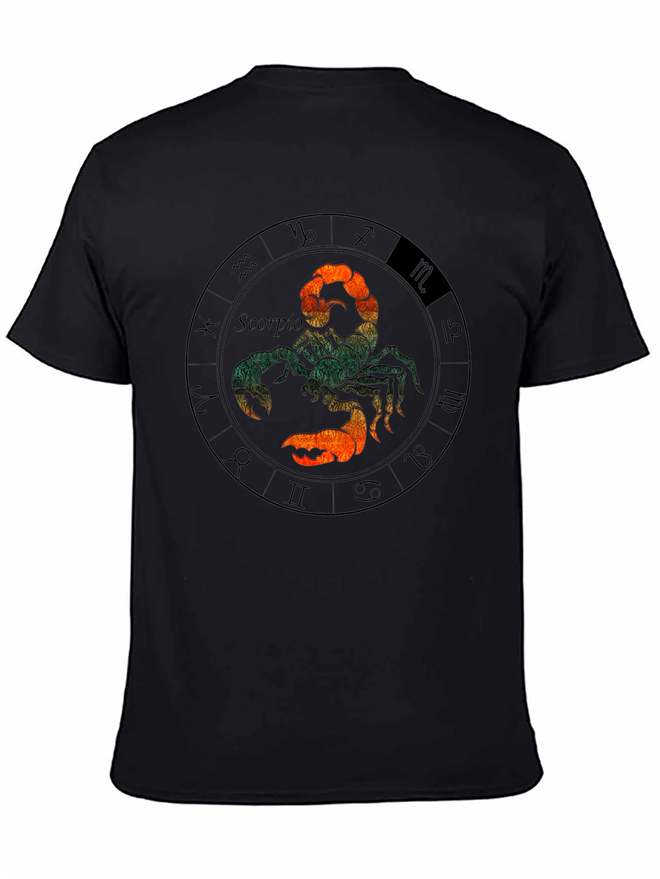 Scorpio Zodiac Graphic Tee - Mens Black T-Shirt