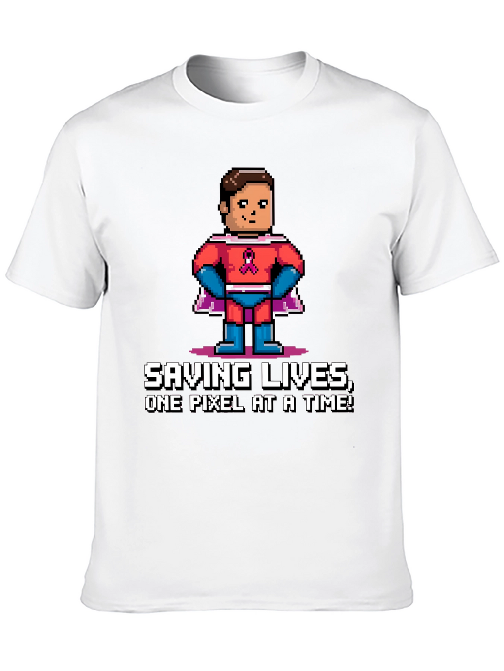 Saving Lives Pixel Hero Graphic Tee