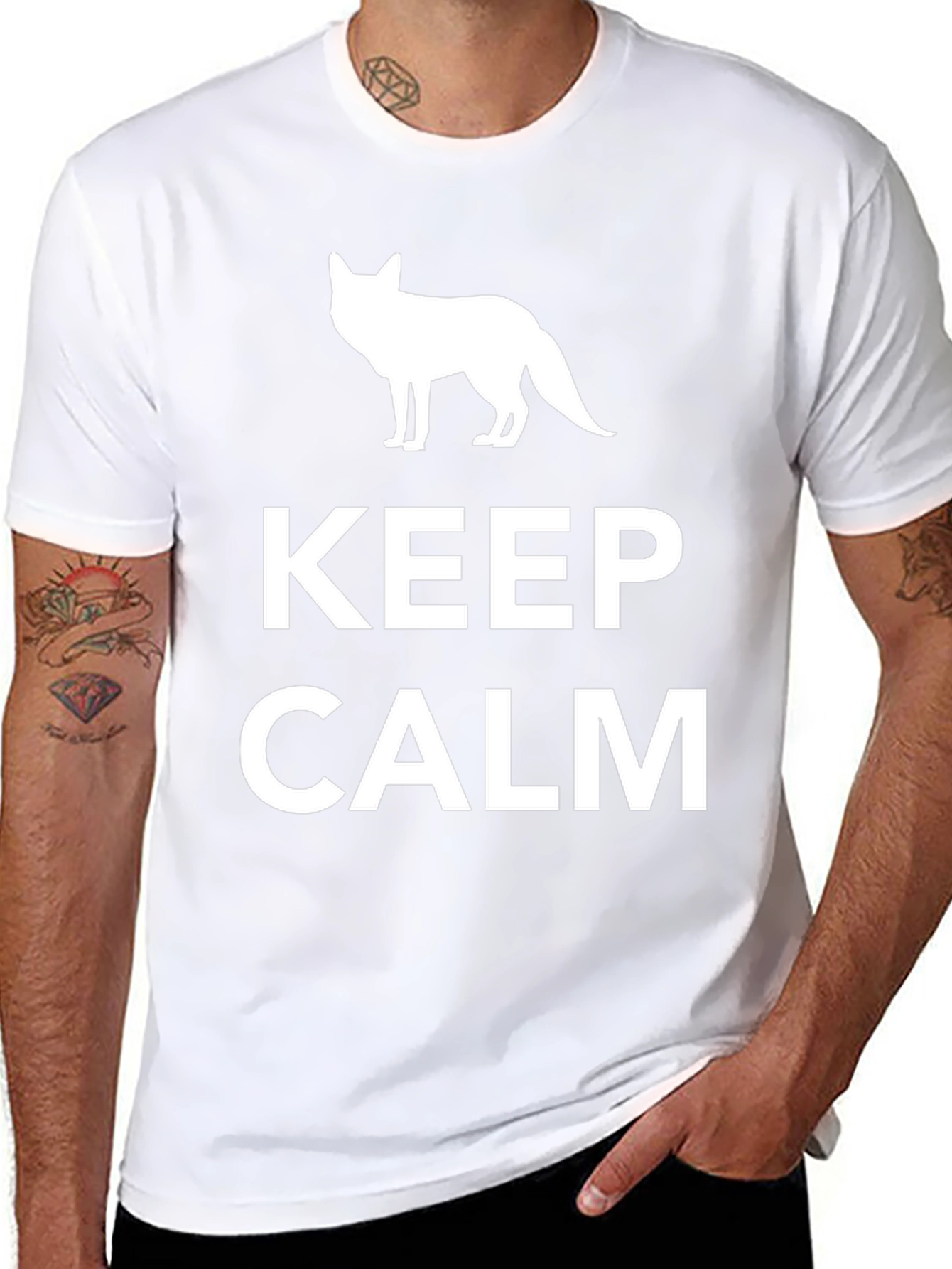 Keep Calm Fox Graphic T-Shirt