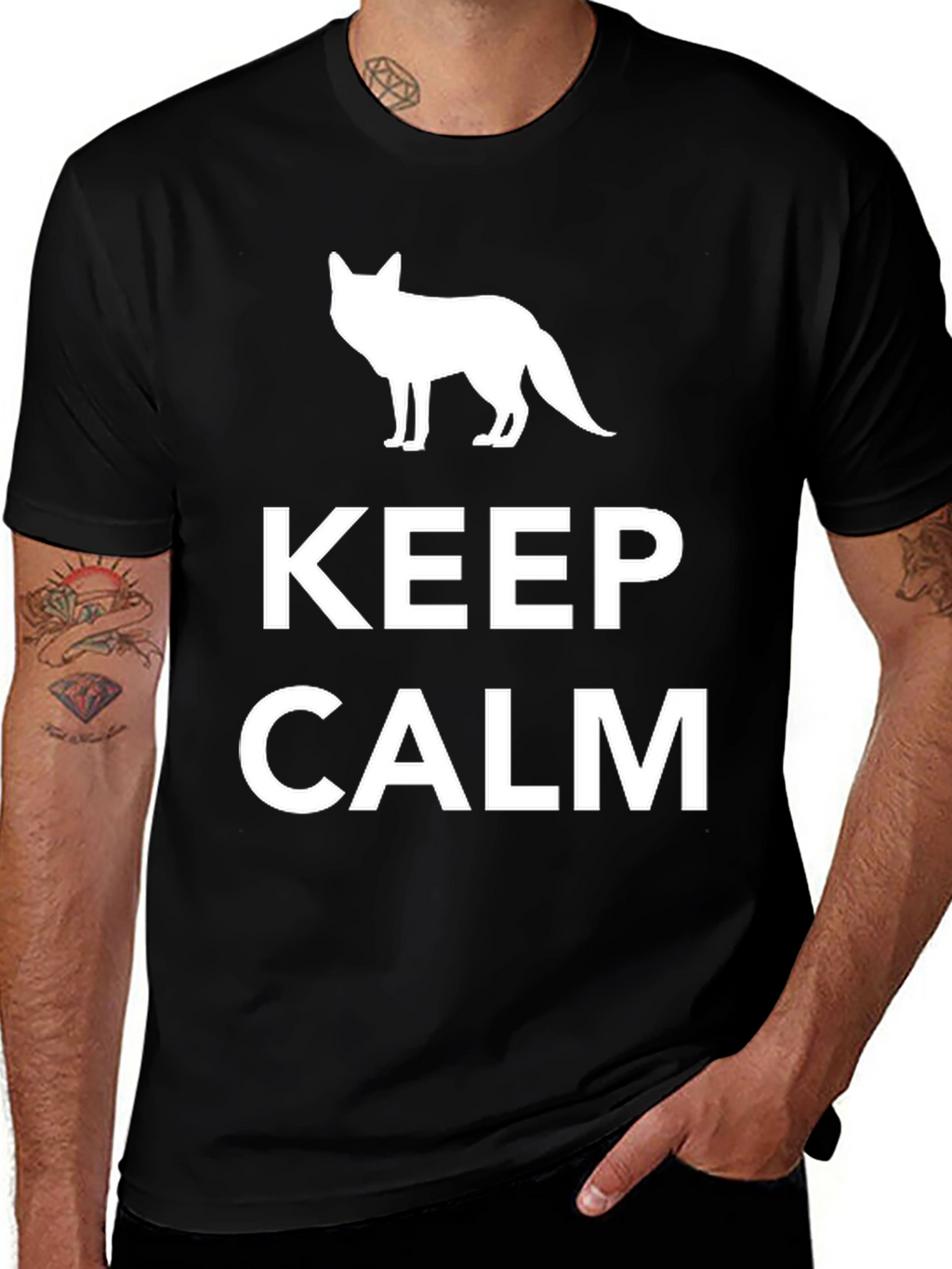 Keep Calm Fox Graphic T-Shirt