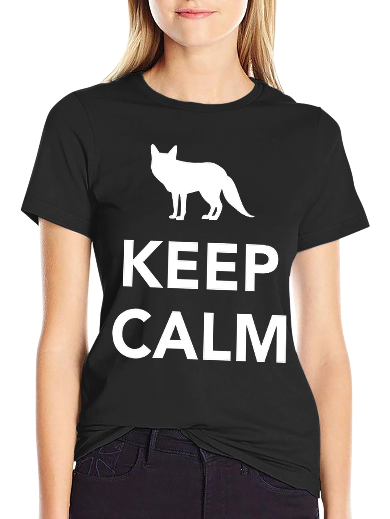 Keep Calm Fox Graphic T-Shirt