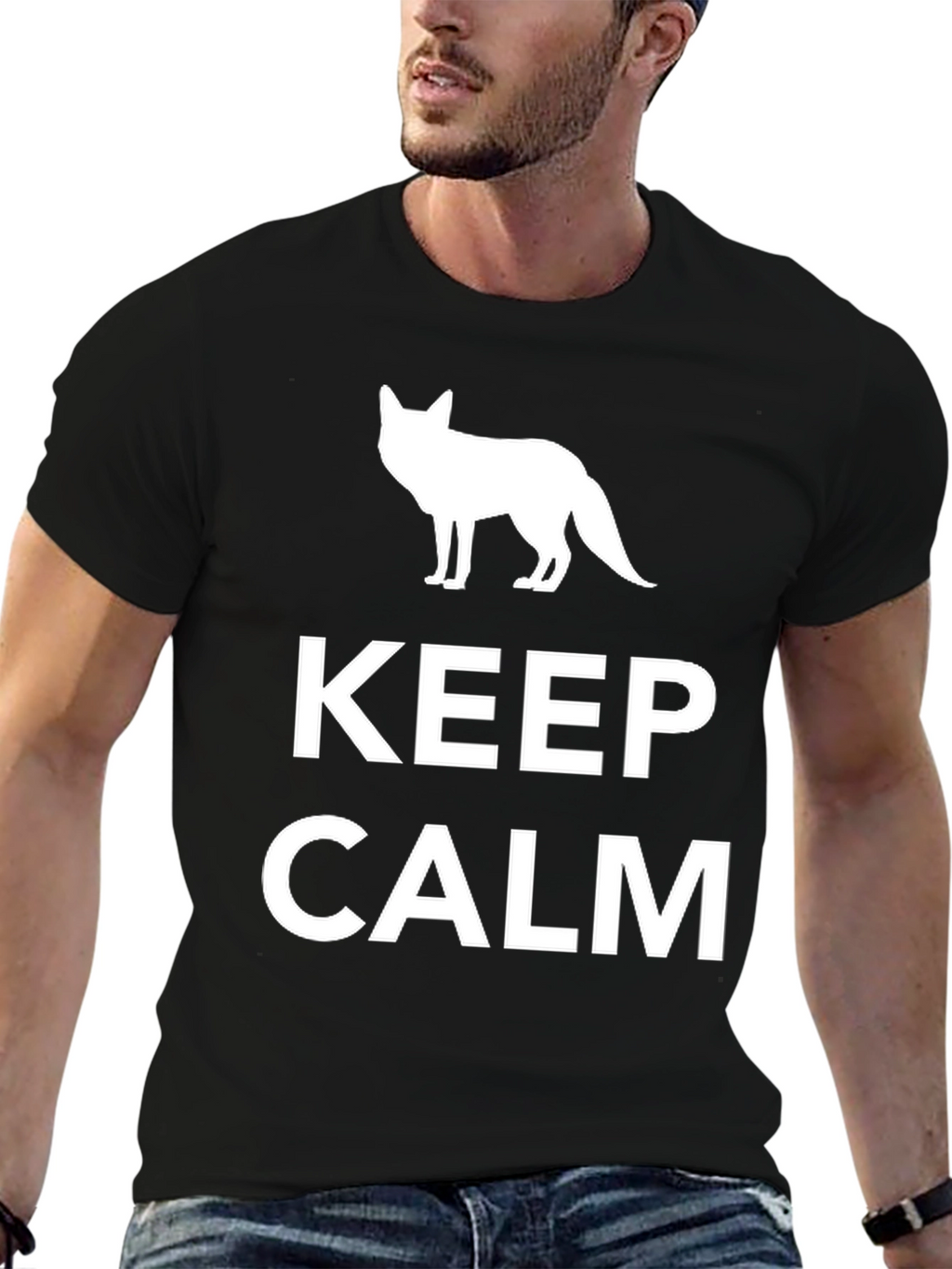 Keep Calm Fox Graphic T-Shirt