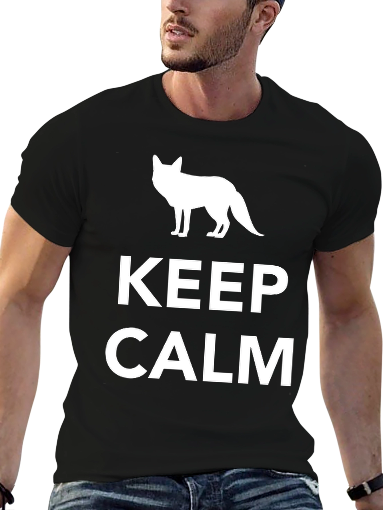 Keep Calm Fox Graphic T-Shirt