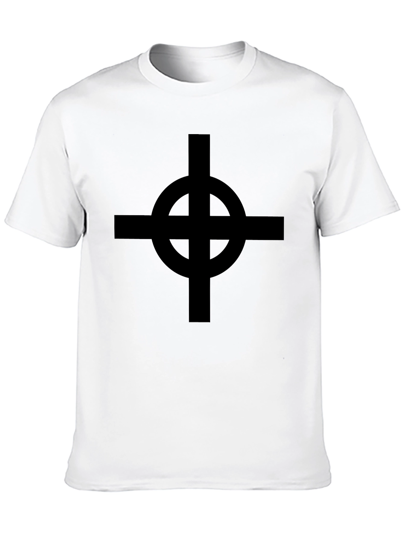 Black Celtic Cross Graphic T-Shirt