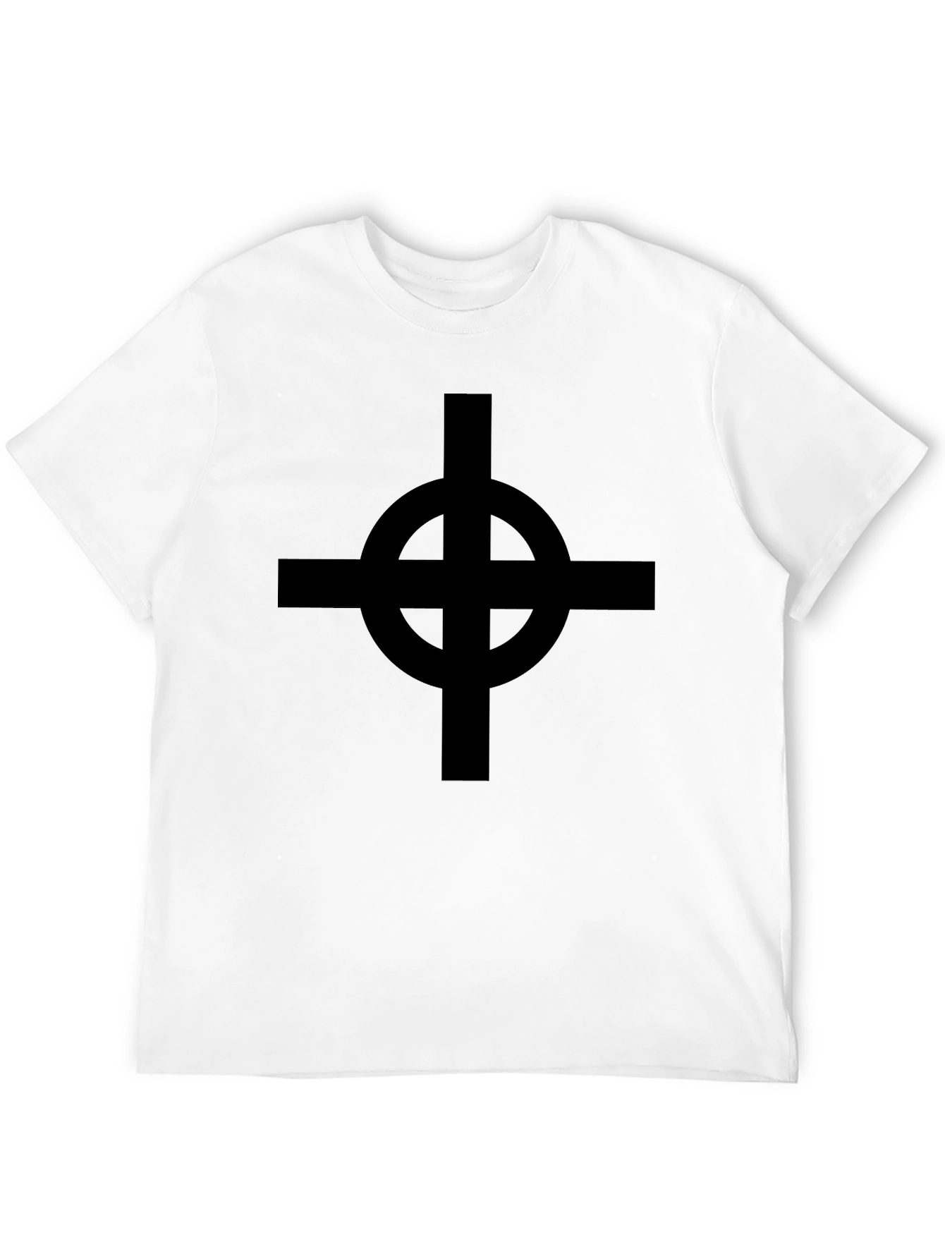 Black Celtic Cross Graphic T-Shirt