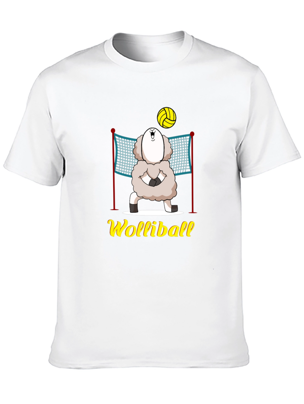 Wolliball T-Shirt: Sheep Volleyball Graphic Tee