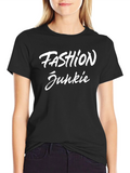 Fashion Junkie Graphic Tee - Black