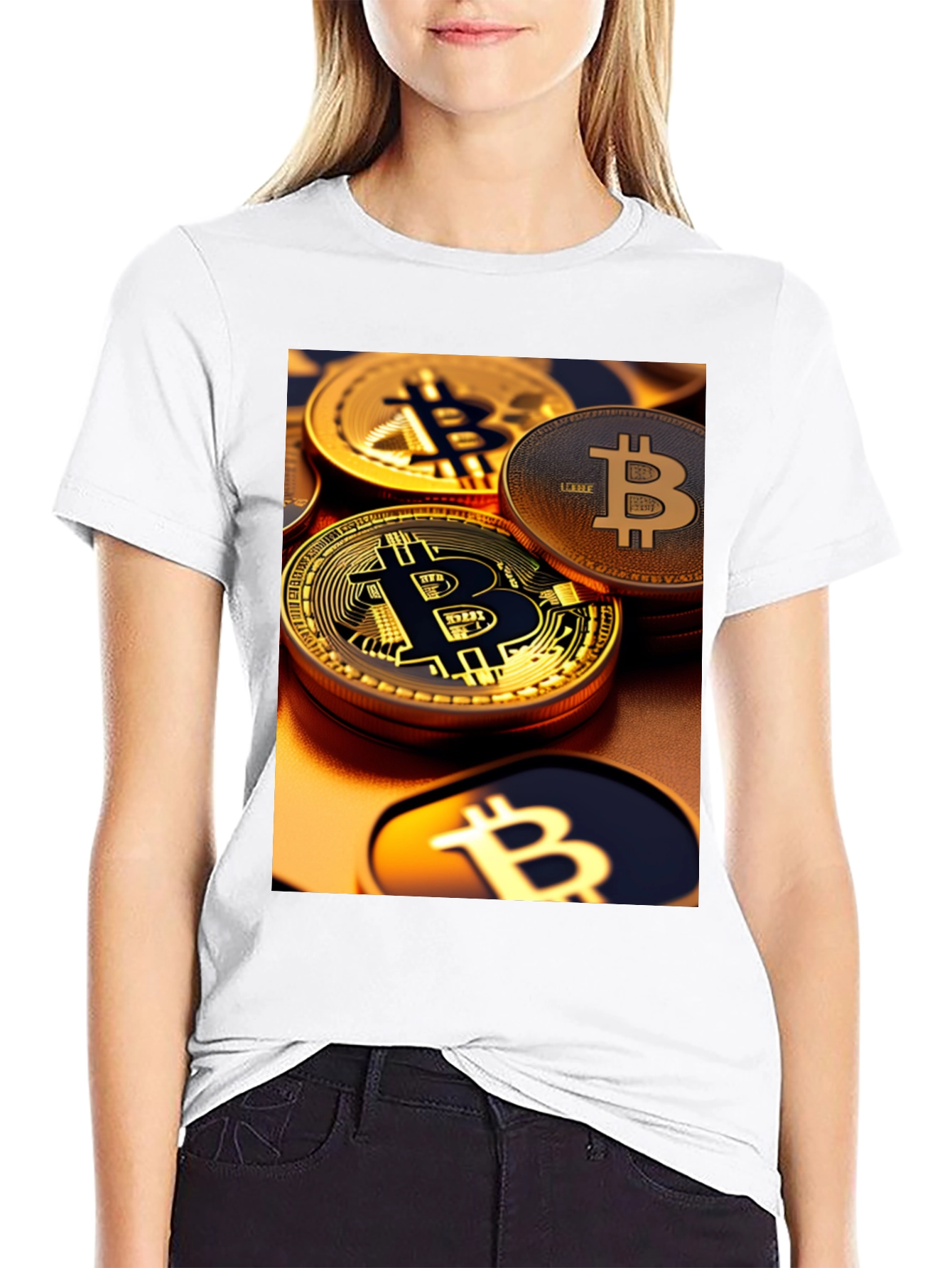 Bitcoin Graphic Tee - Crypto Coin Design