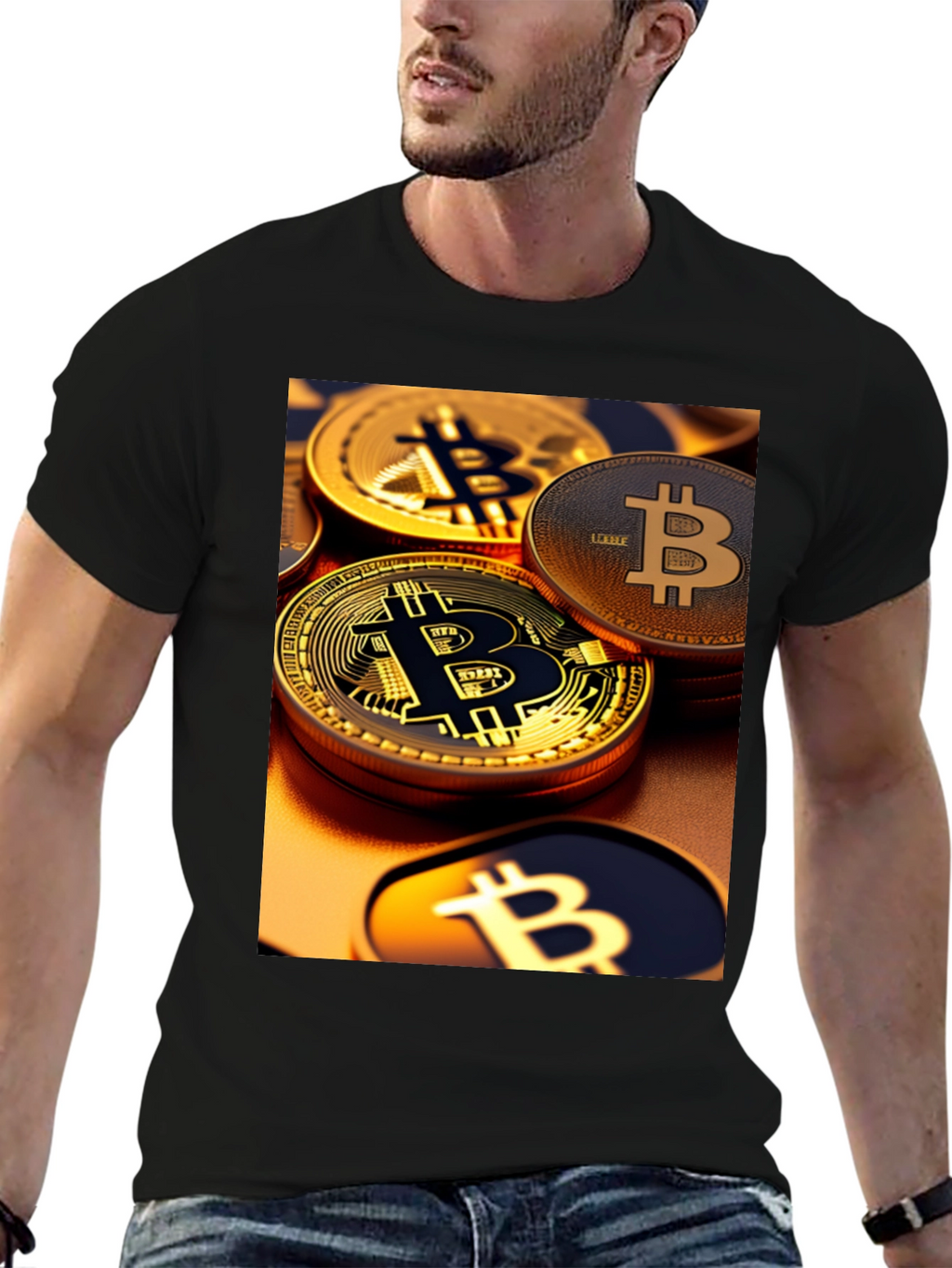 Bitcoin Graphic Tee - Crypto Coin Design