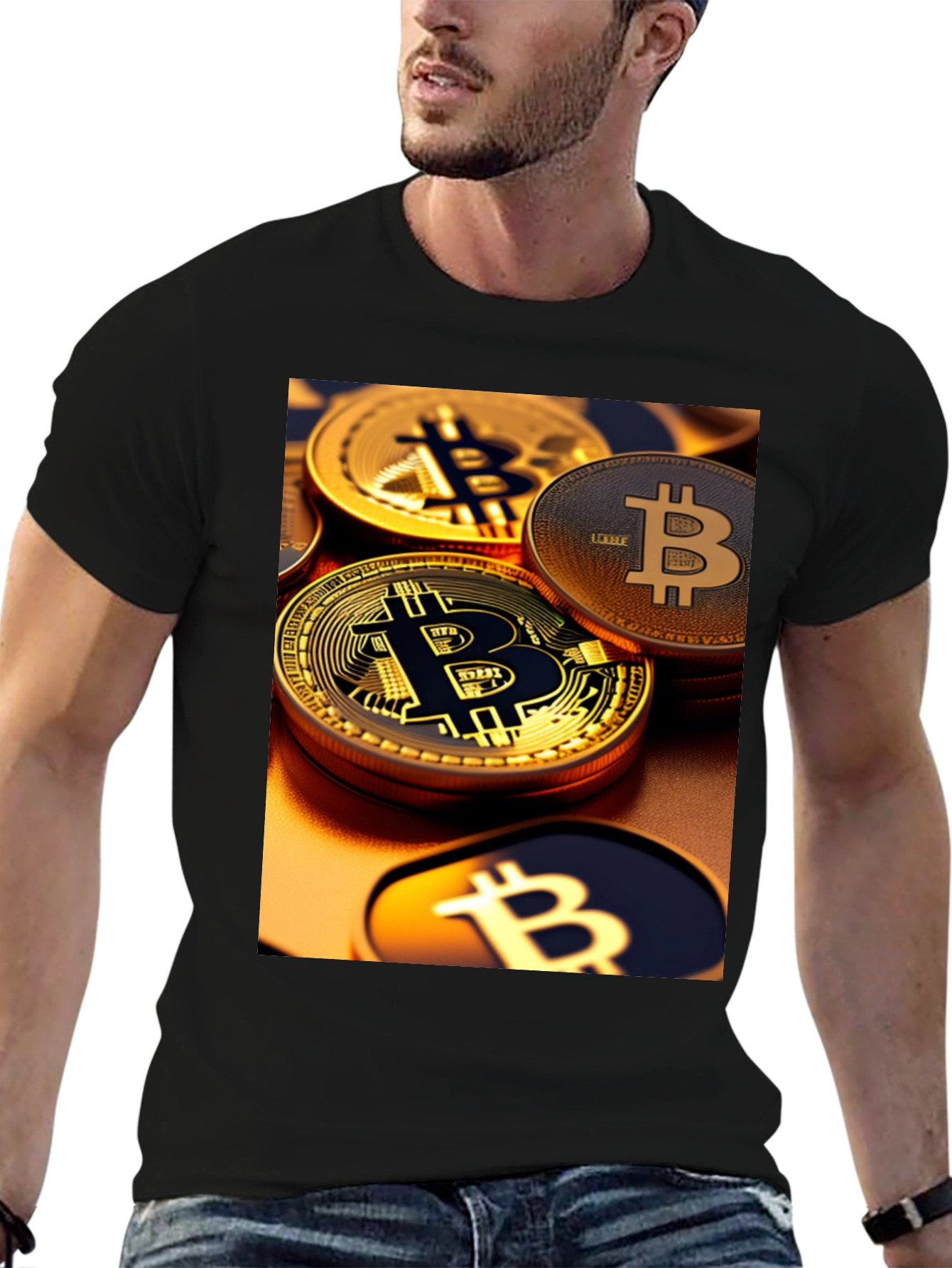Bitcoin Graphic Tee - Crypto Coin Design