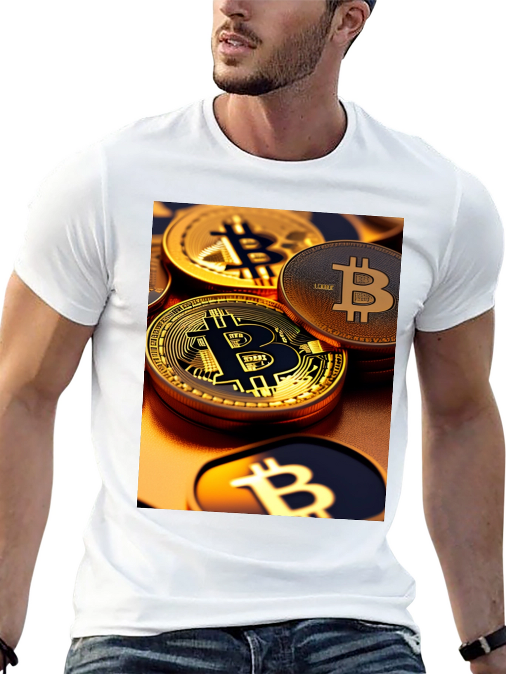 Bitcoin Graphic Tee - Crypto Coin Design