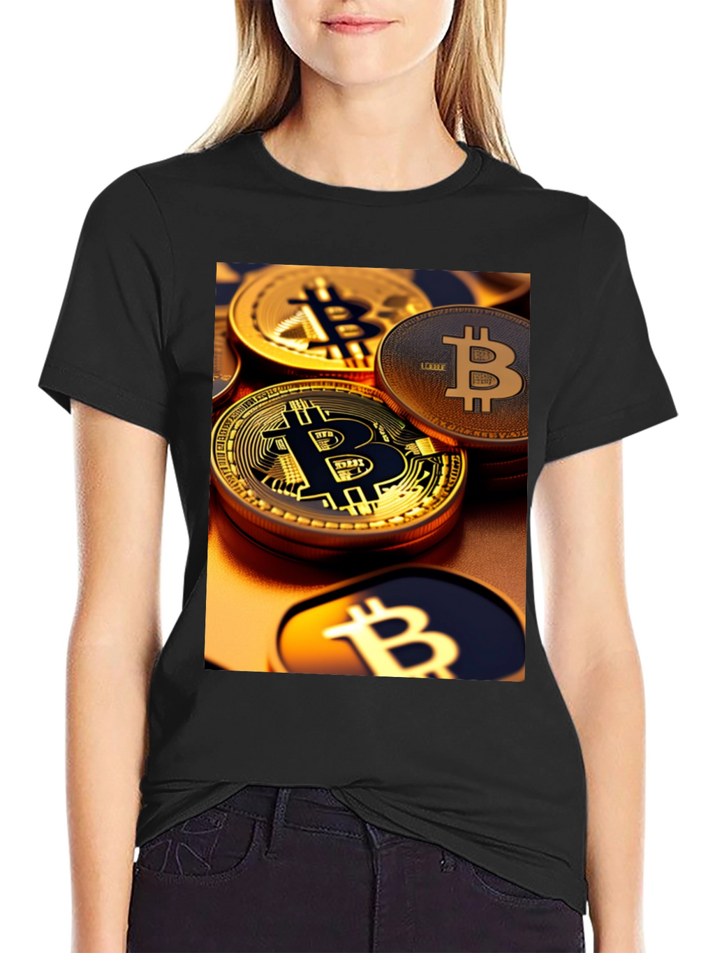 Bitcoin Graphic Tee - Crypto Coin Design