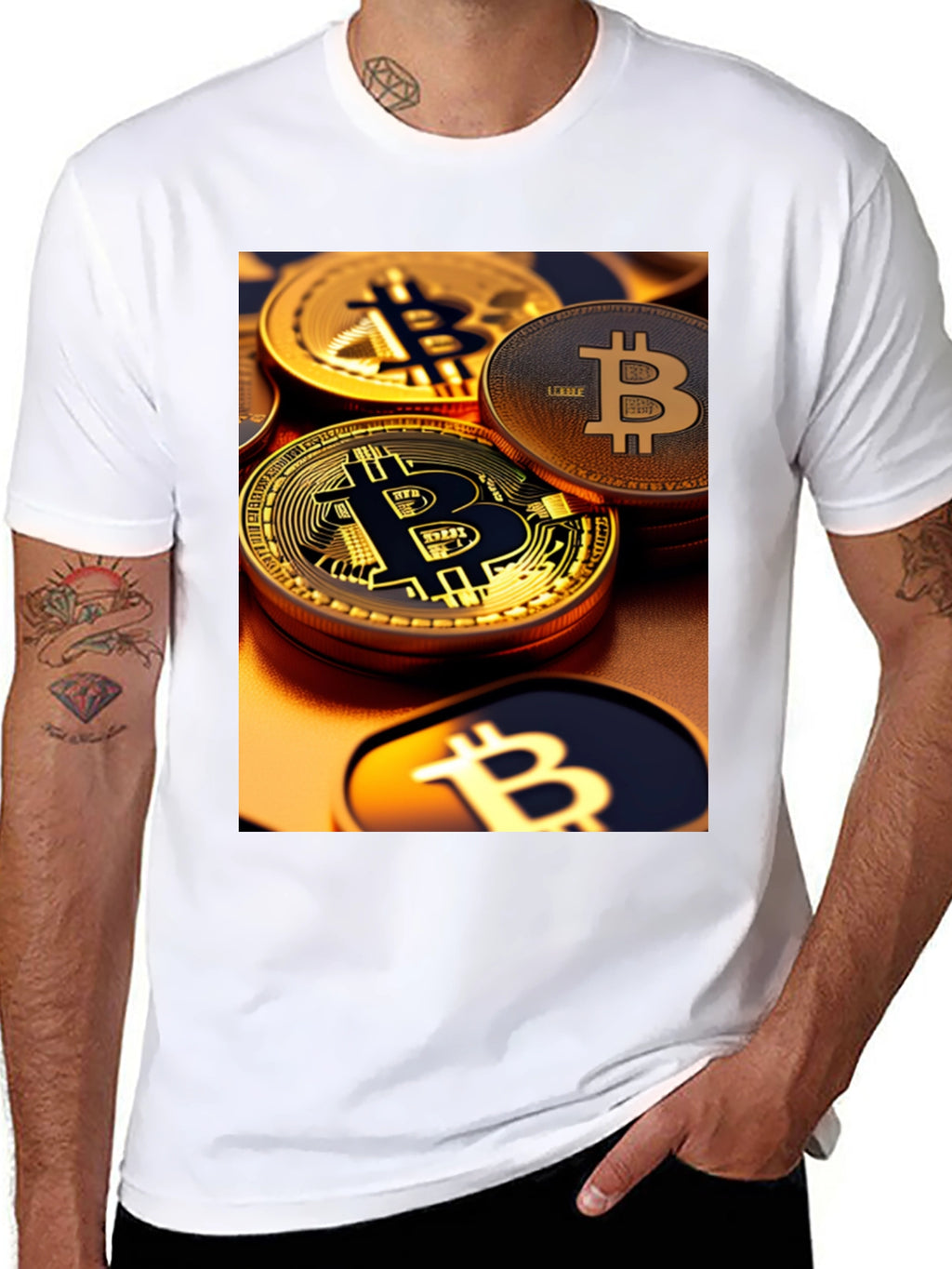 Bitcoin Graphic Tee - Crypto Coin Design