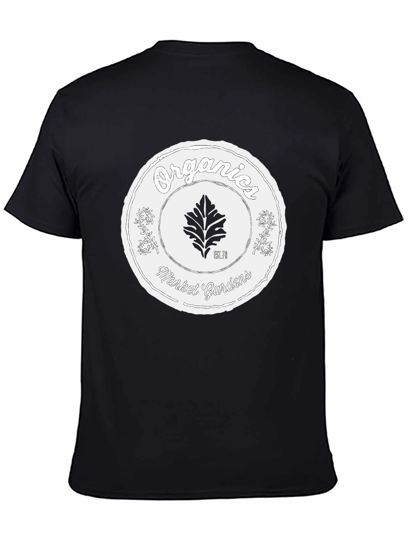 Organic Market Gardens Black Graphic T-Shirt