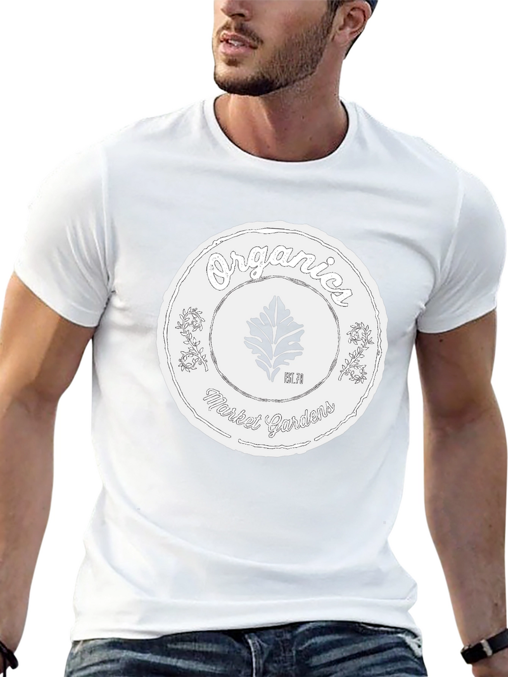 Organic Market Gardens Black Graphic T-Shirt