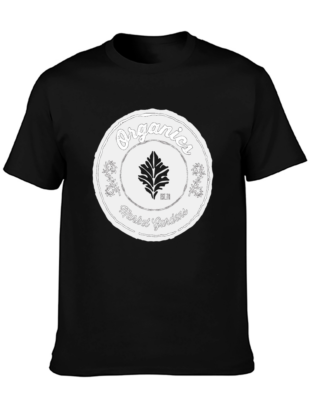 Organic Market Gardens Black Graphic T-Shirt
