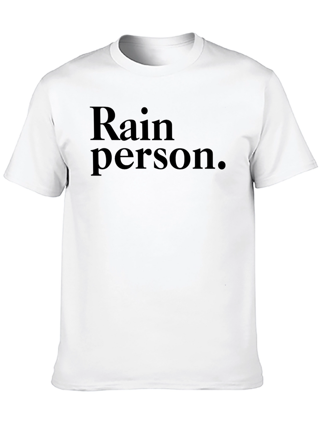 Rain Person Black T-Shirt