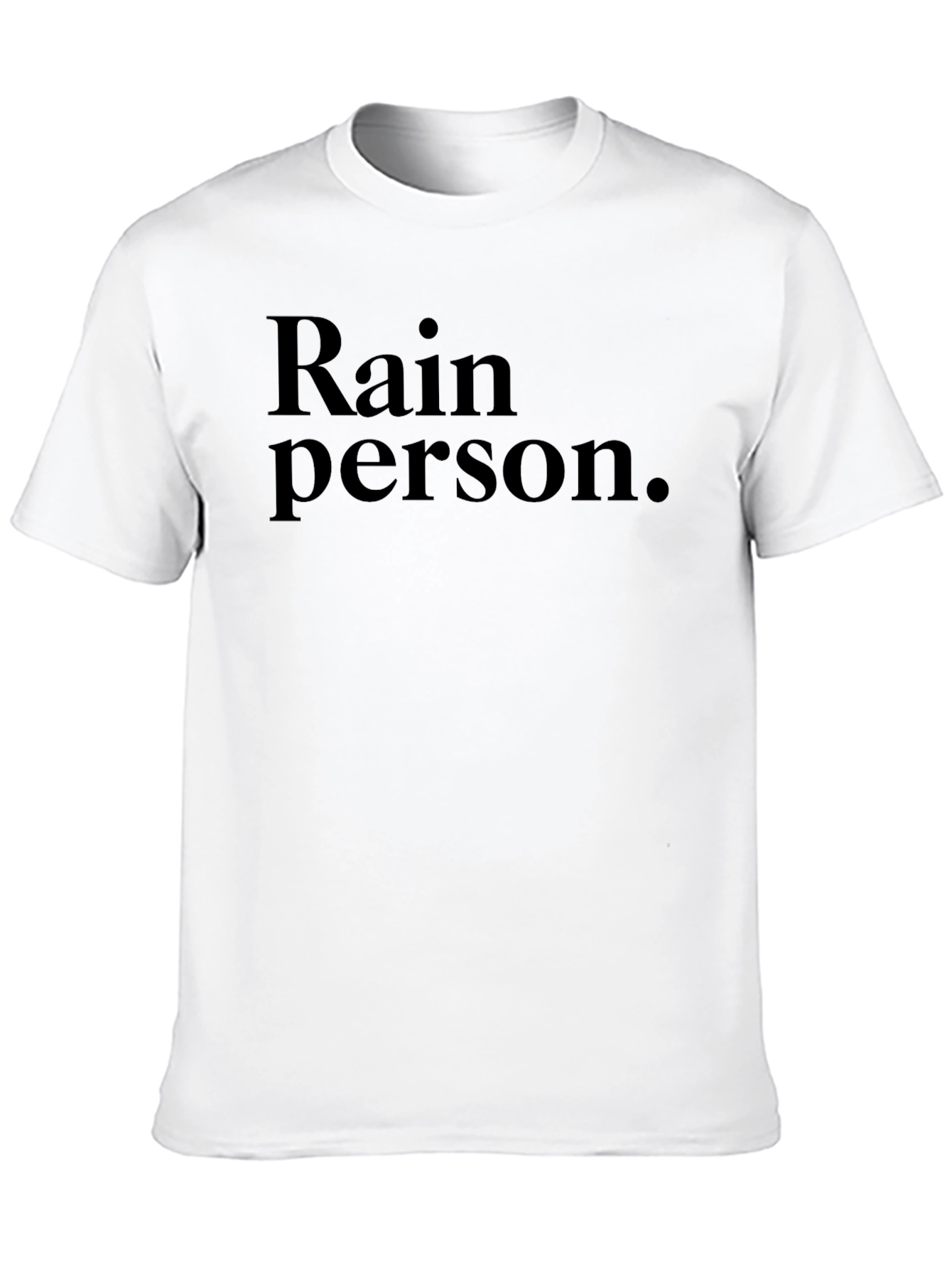 Rain Person Black T-Shirt
