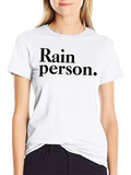 Rain Person Black T-Shirt