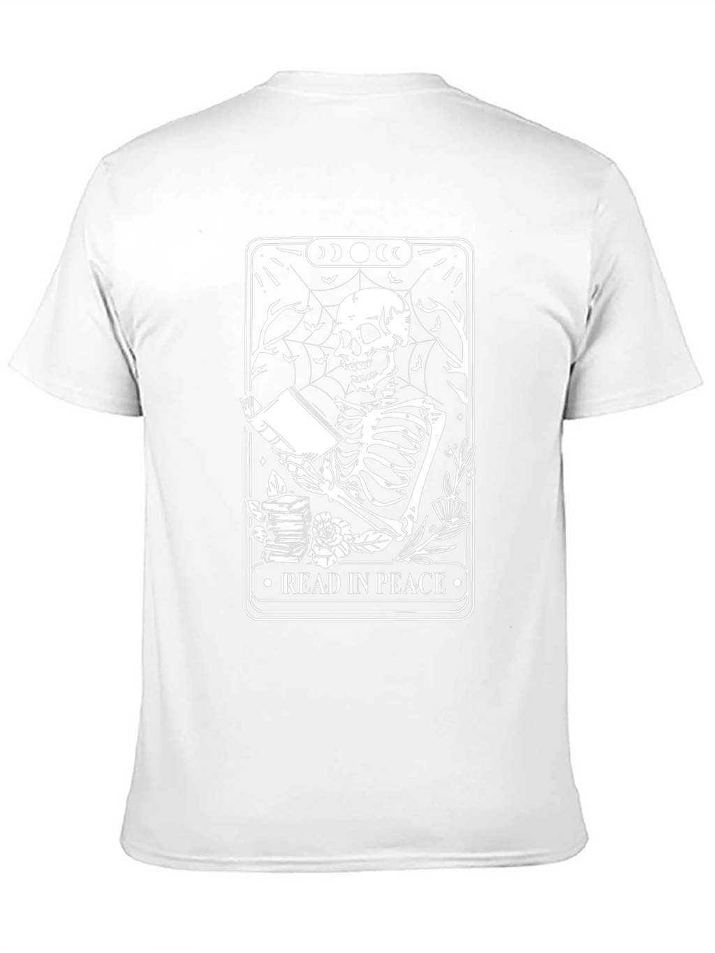 Read In Peace T-Shirt - Skeleton Book Lover Tee