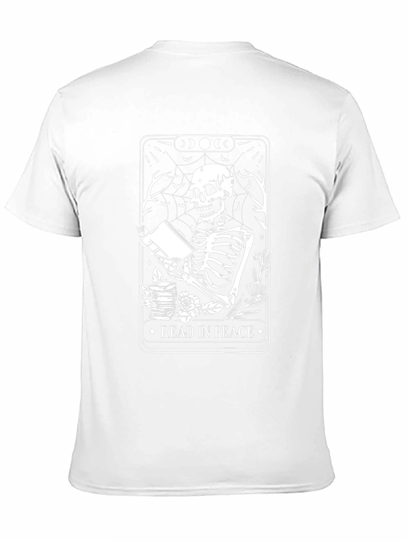 Read In Peace T-Shirt - Skeleton Book Lover Tee