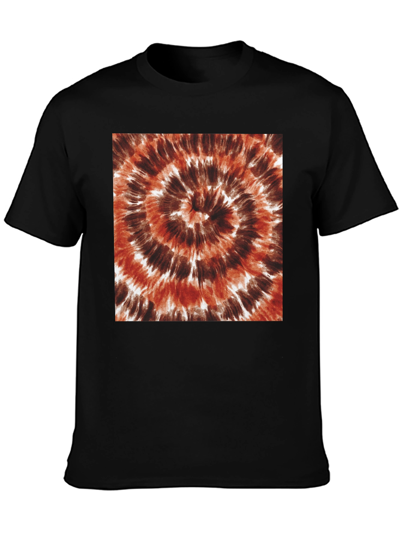 Brown Tie-Dye Spiral T-Shirt