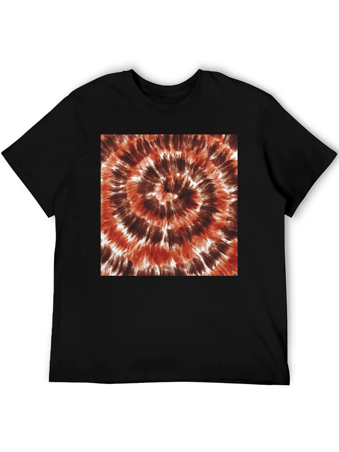 Brown Tie-Dye Spiral T-Shirt