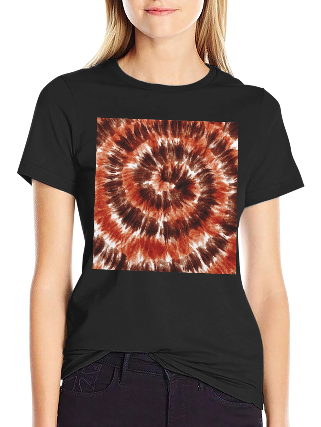 Brown Tie-Dye Spiral T-Shirt