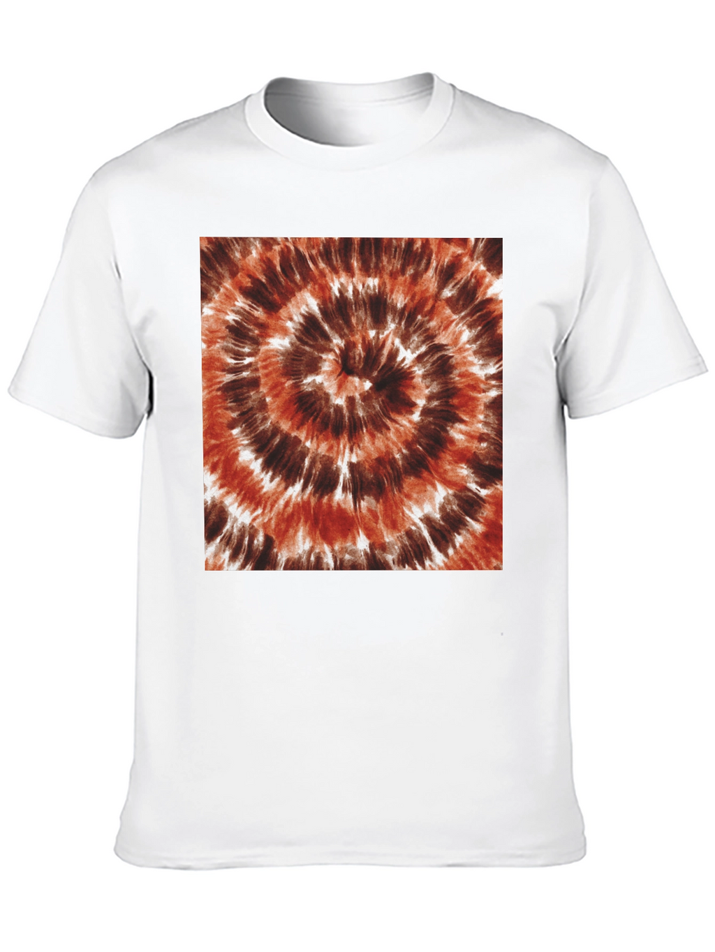 Brown Tie-Dye Spiral T-Shirt