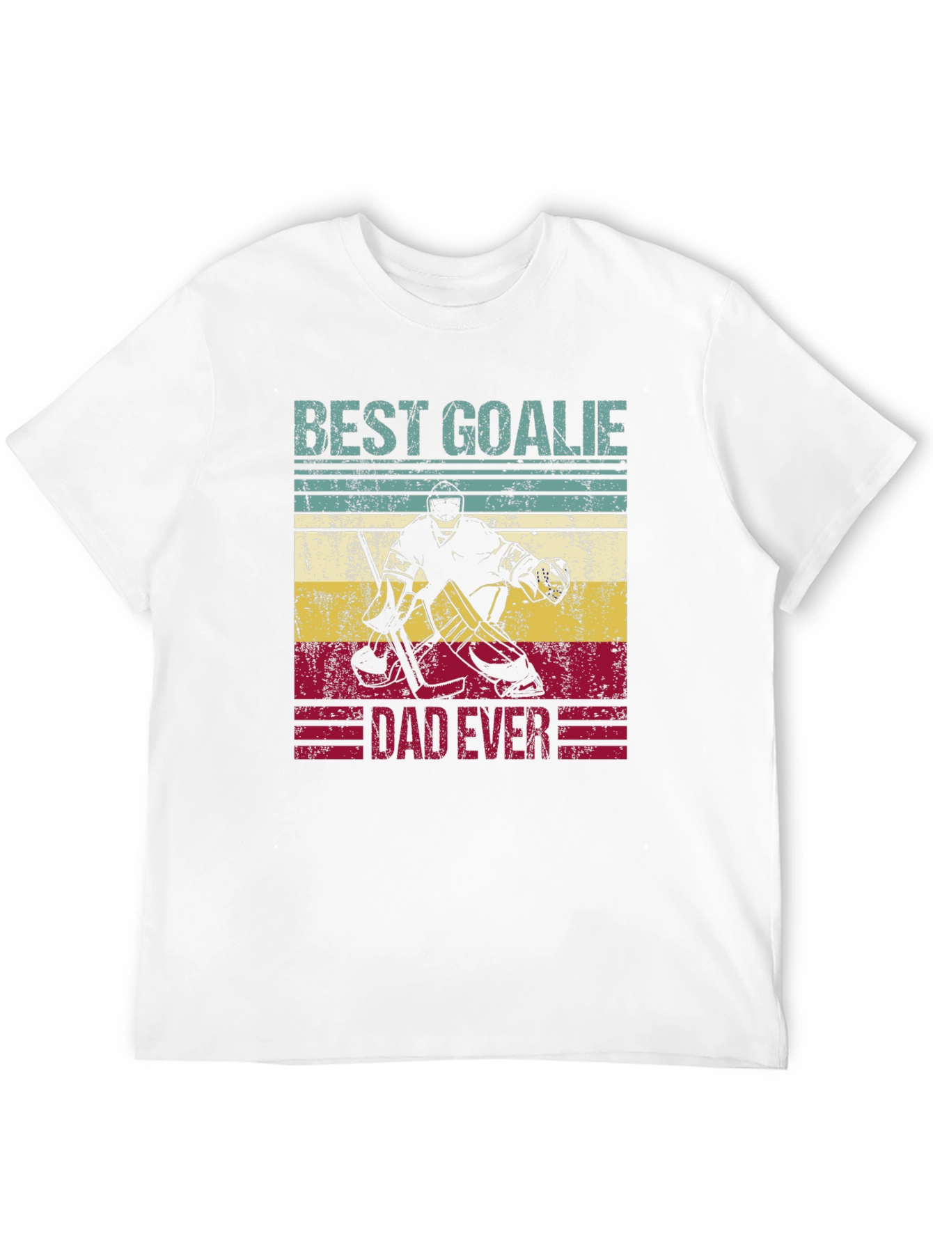 Best Goalie Dad Ever T-Shirt - Hockey Fathers Day Tee