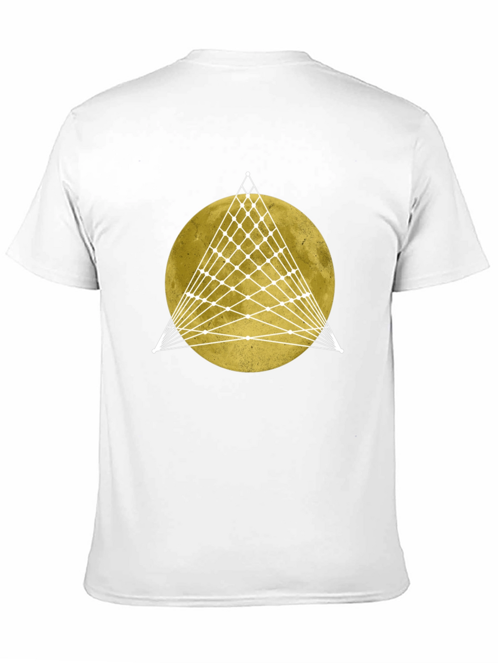 Geometric Moon Graphic Tee - Stylish Mens Black T-Shirt