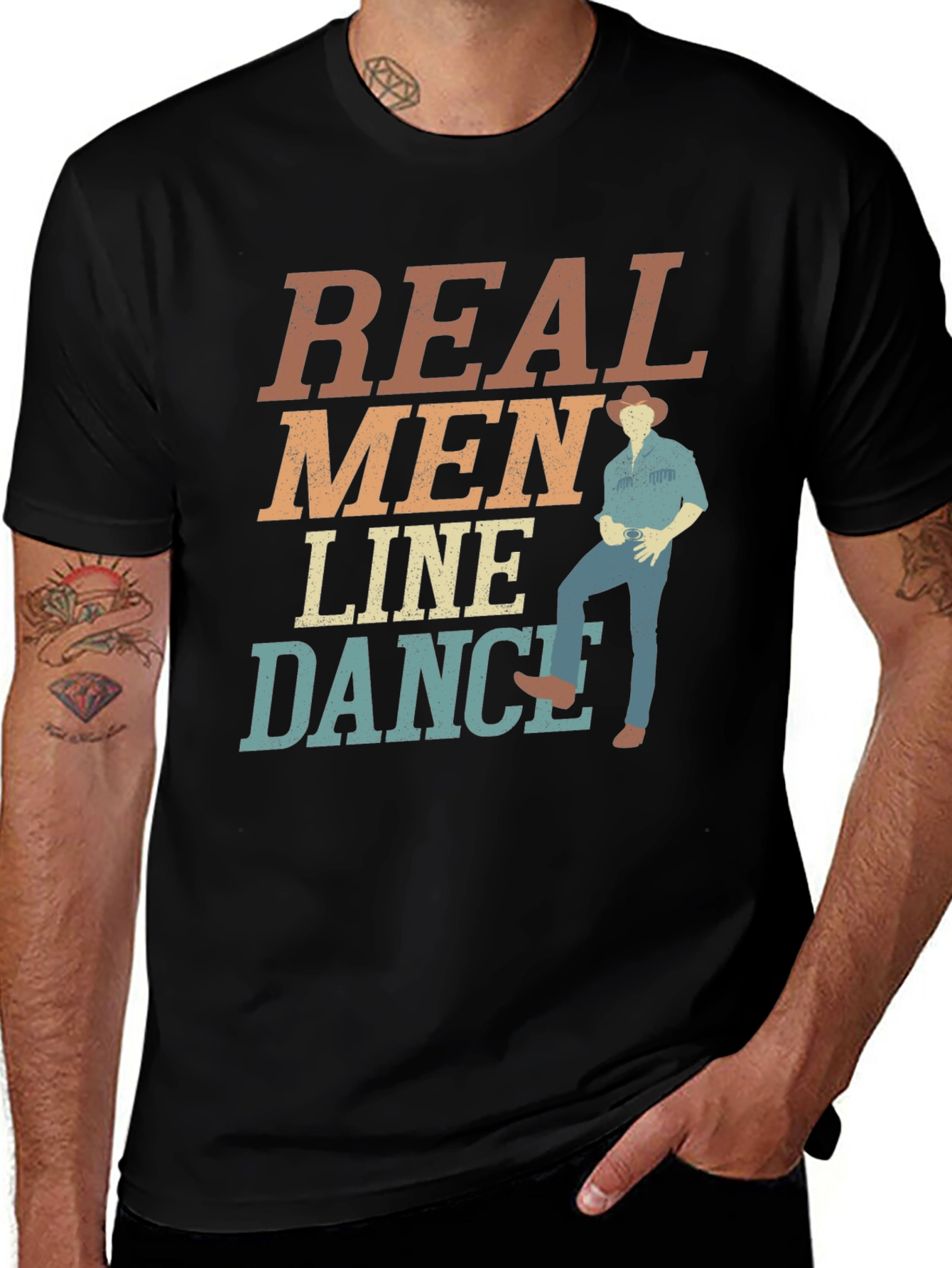 Real Men Line Dance Graphic Tee