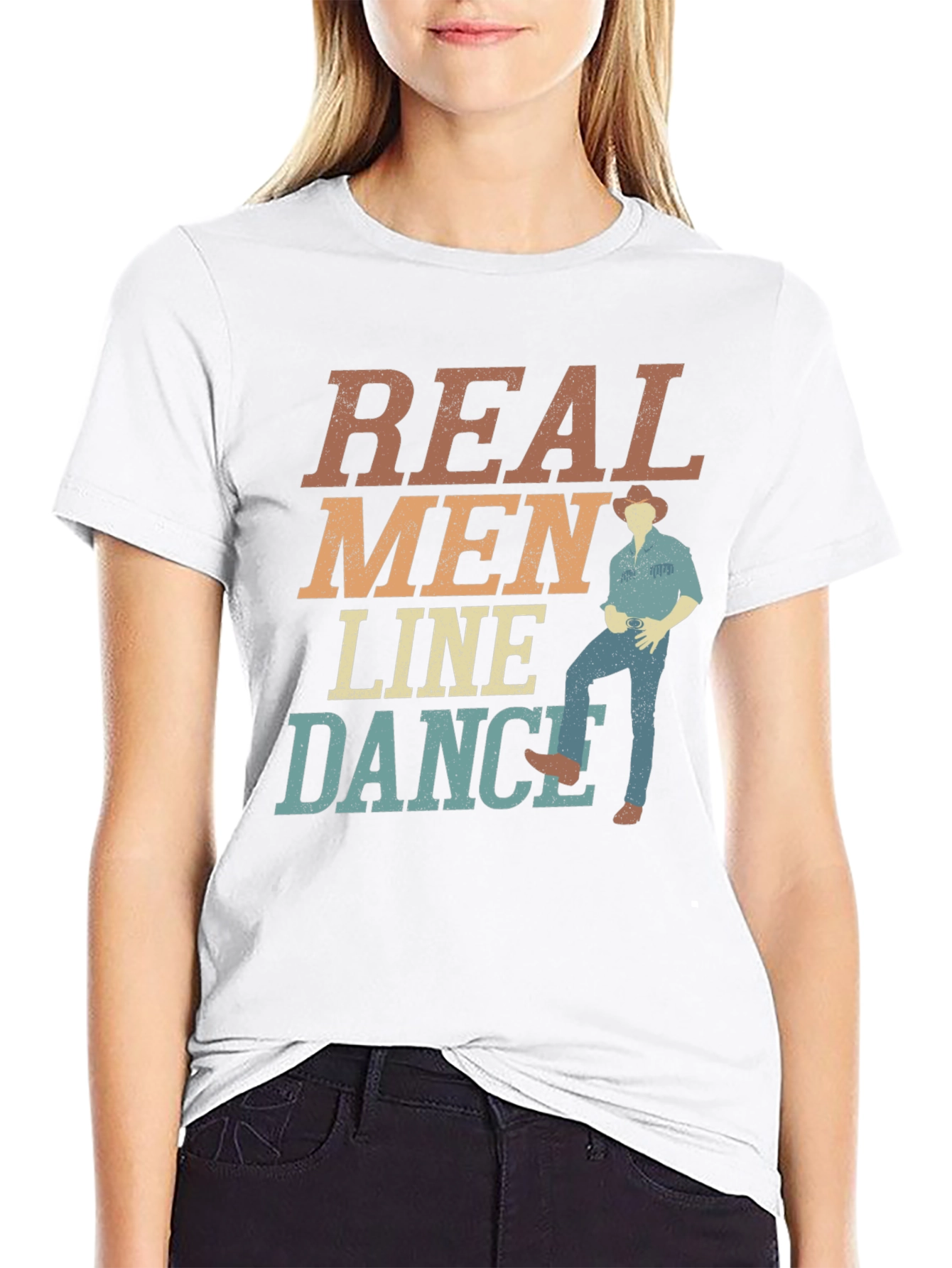 Real Men Line Dance Graphic Tee
