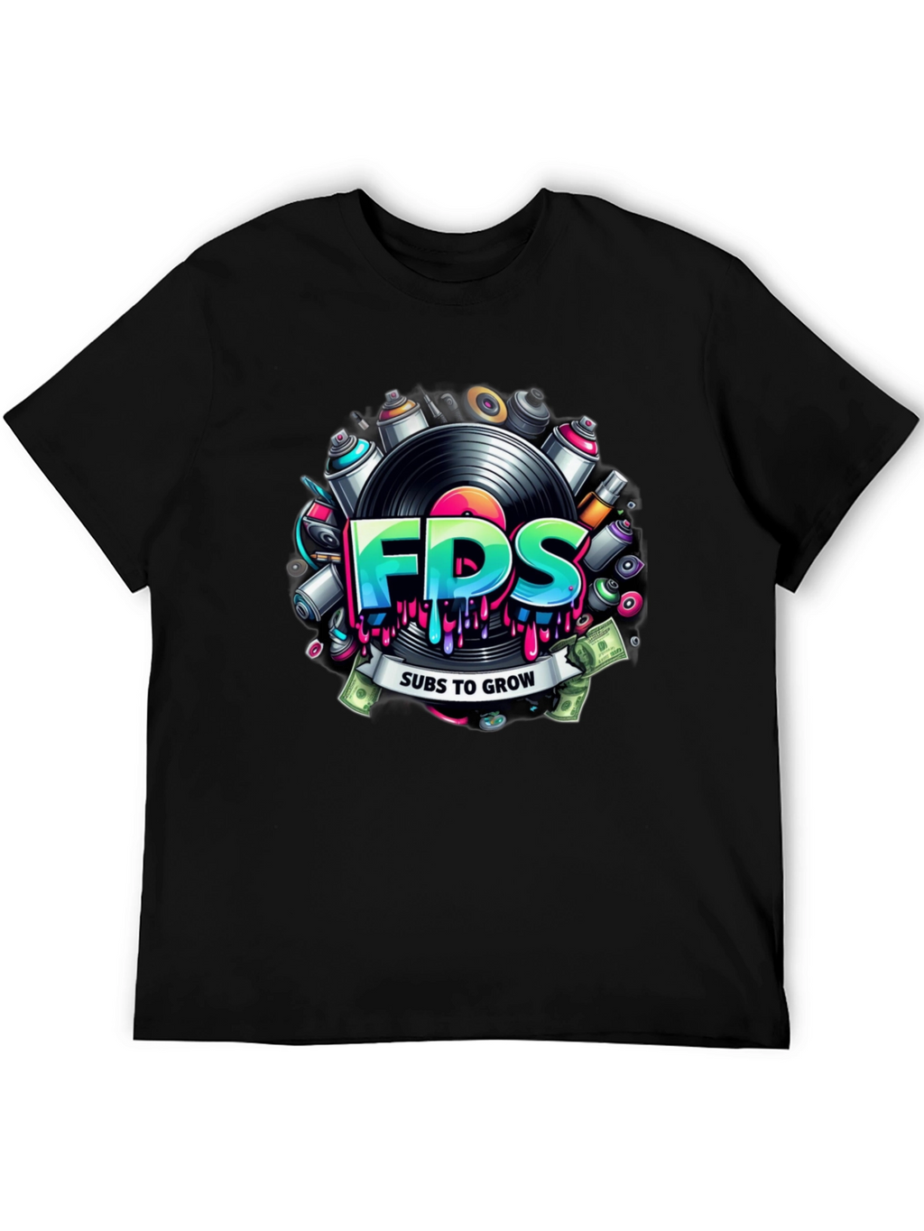 FDS Colorful Graffiti-Inspired T-Shirt
