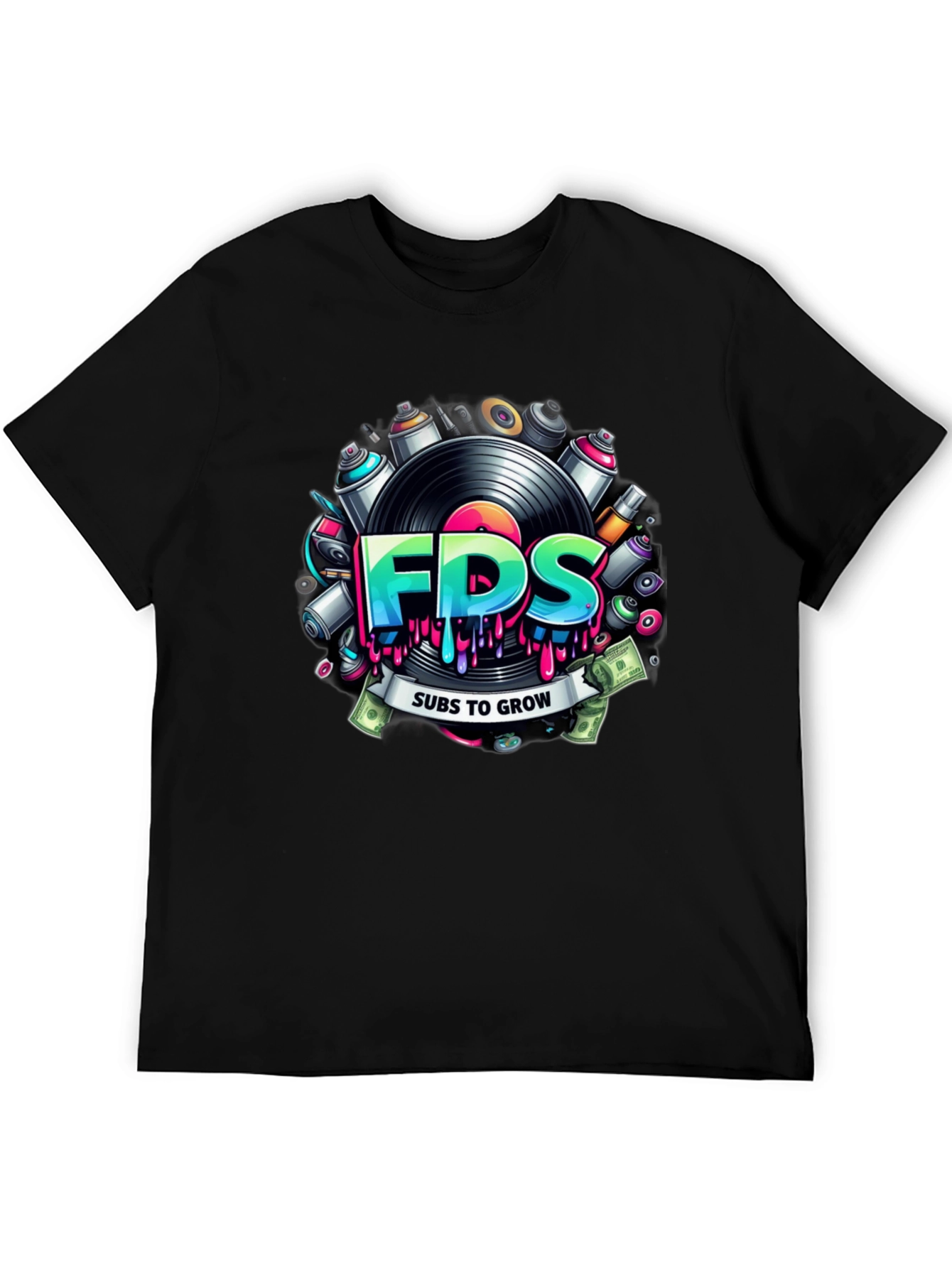 FDS Colorful Graffiti-Inspired T-Shirt