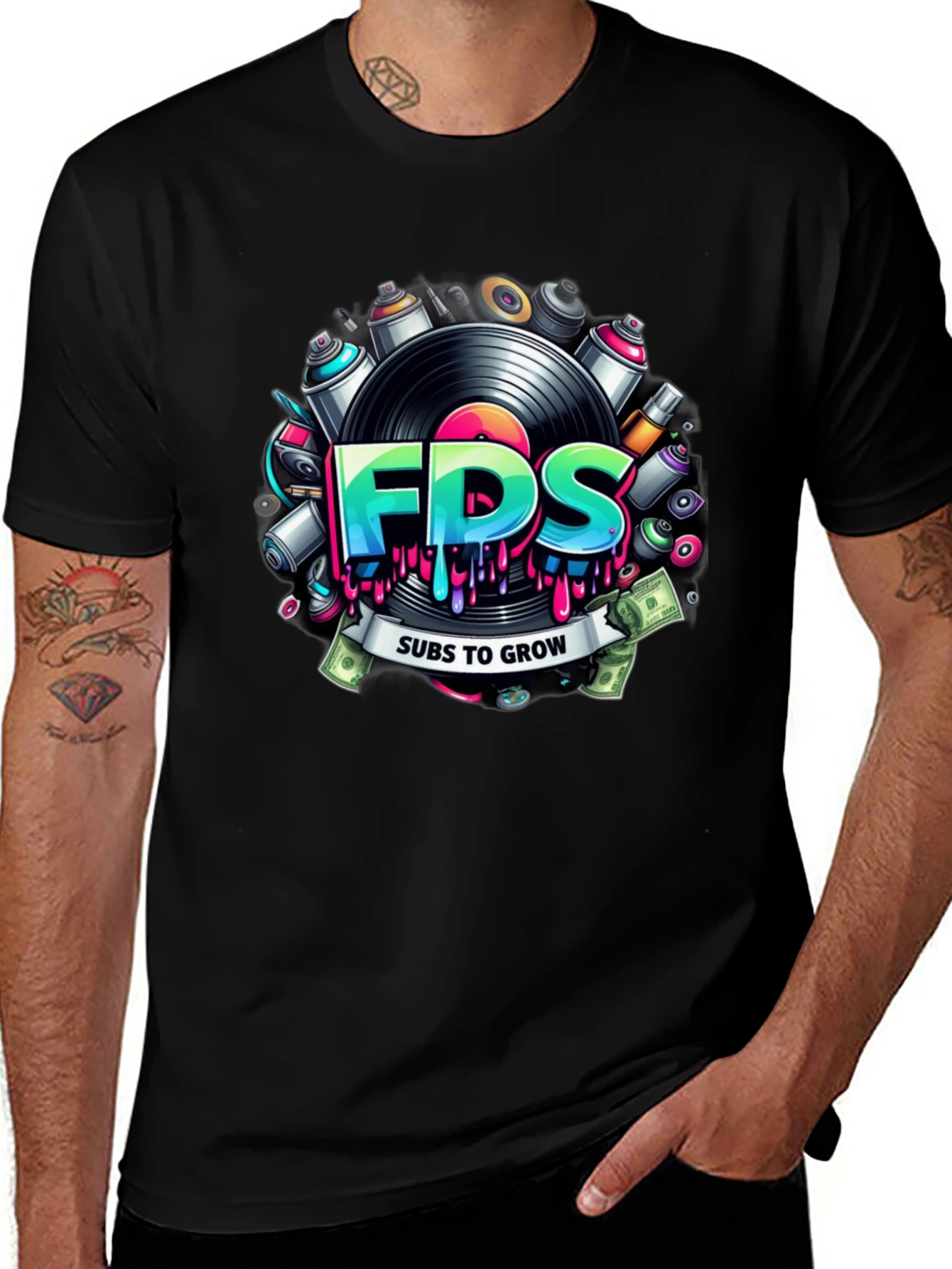 FDS Colorful Graffiti-Inspired T-Shirt