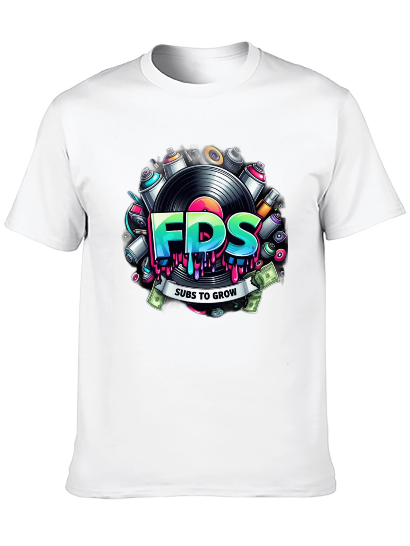 FDS Colorful Graffiti-Inspired T-Shirt