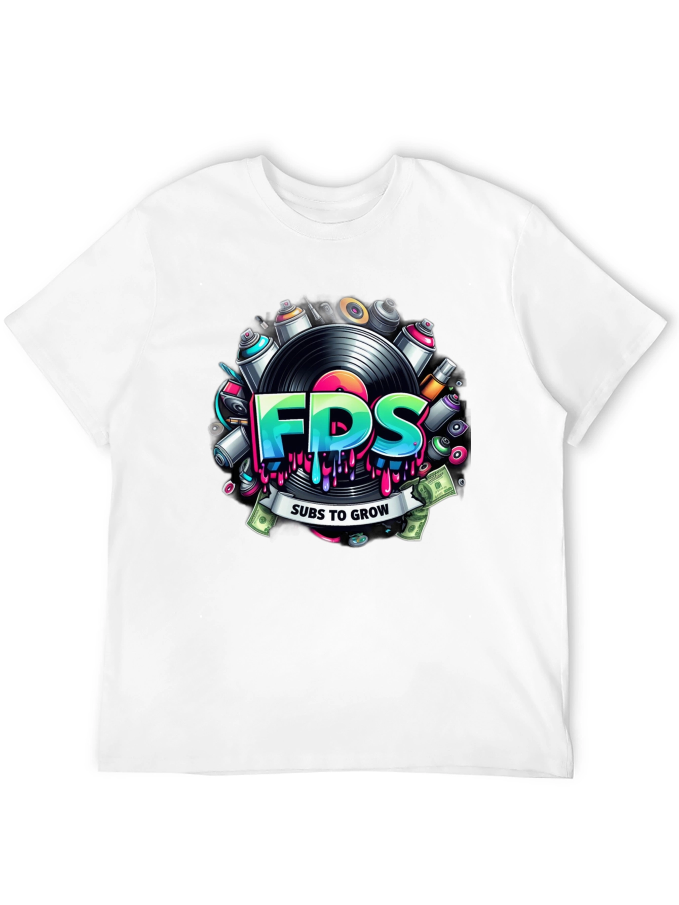 FDS Colorful Graffiti-Inspired T-Shirt