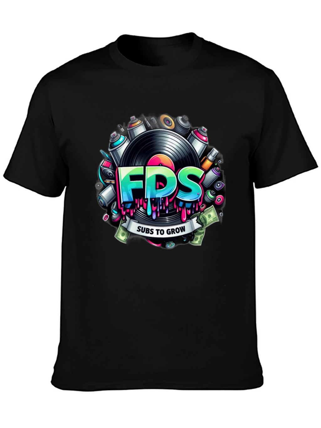FDS Colorful Graffiti-Inspired T-Shirt