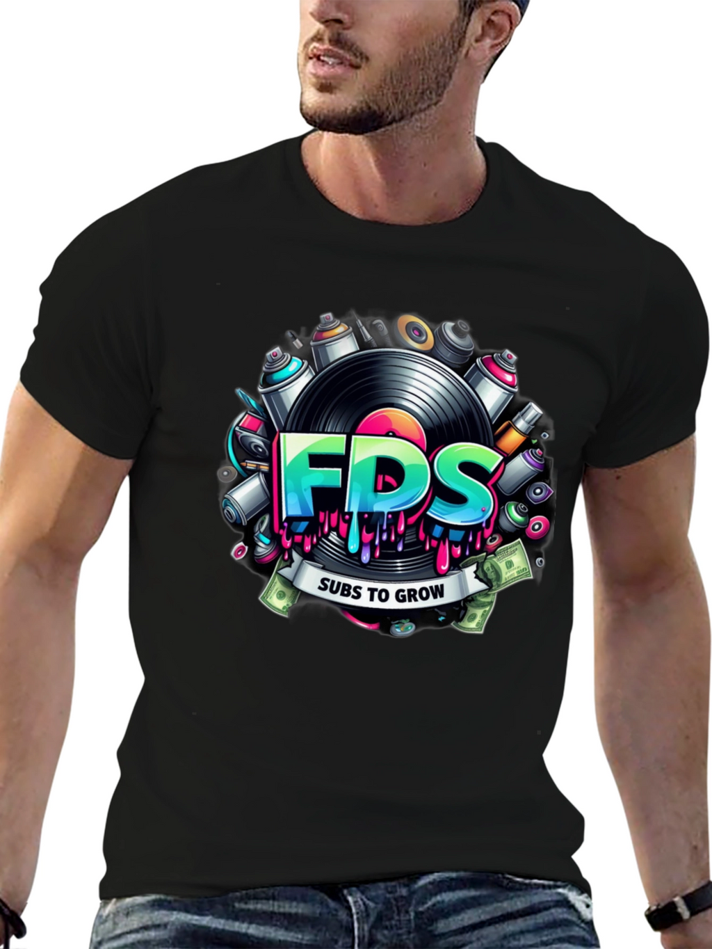 FDS Colorful Graffiti-Inspired T-Shirt