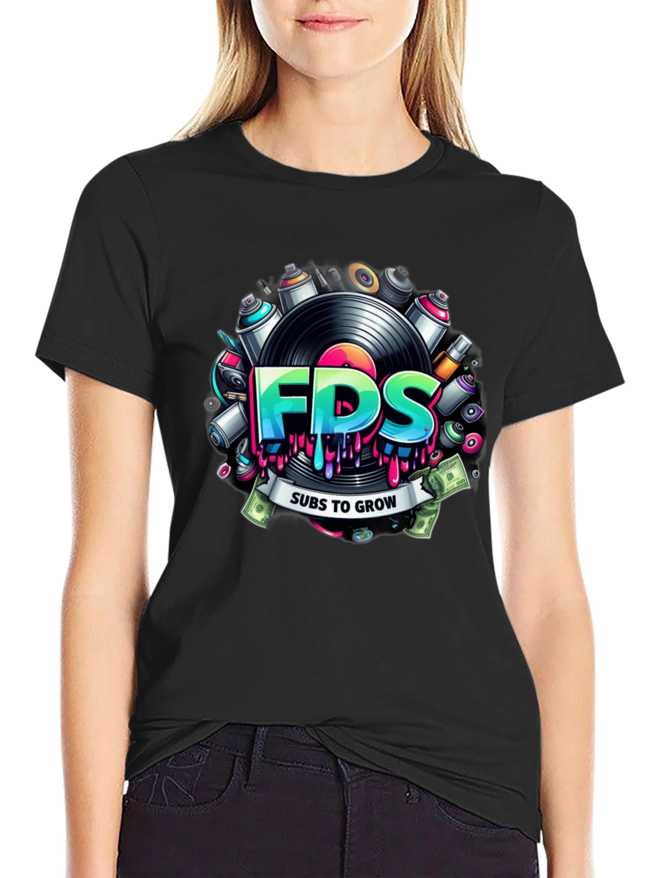 FDS Colorful Graffiti-Inspired T-Shirt