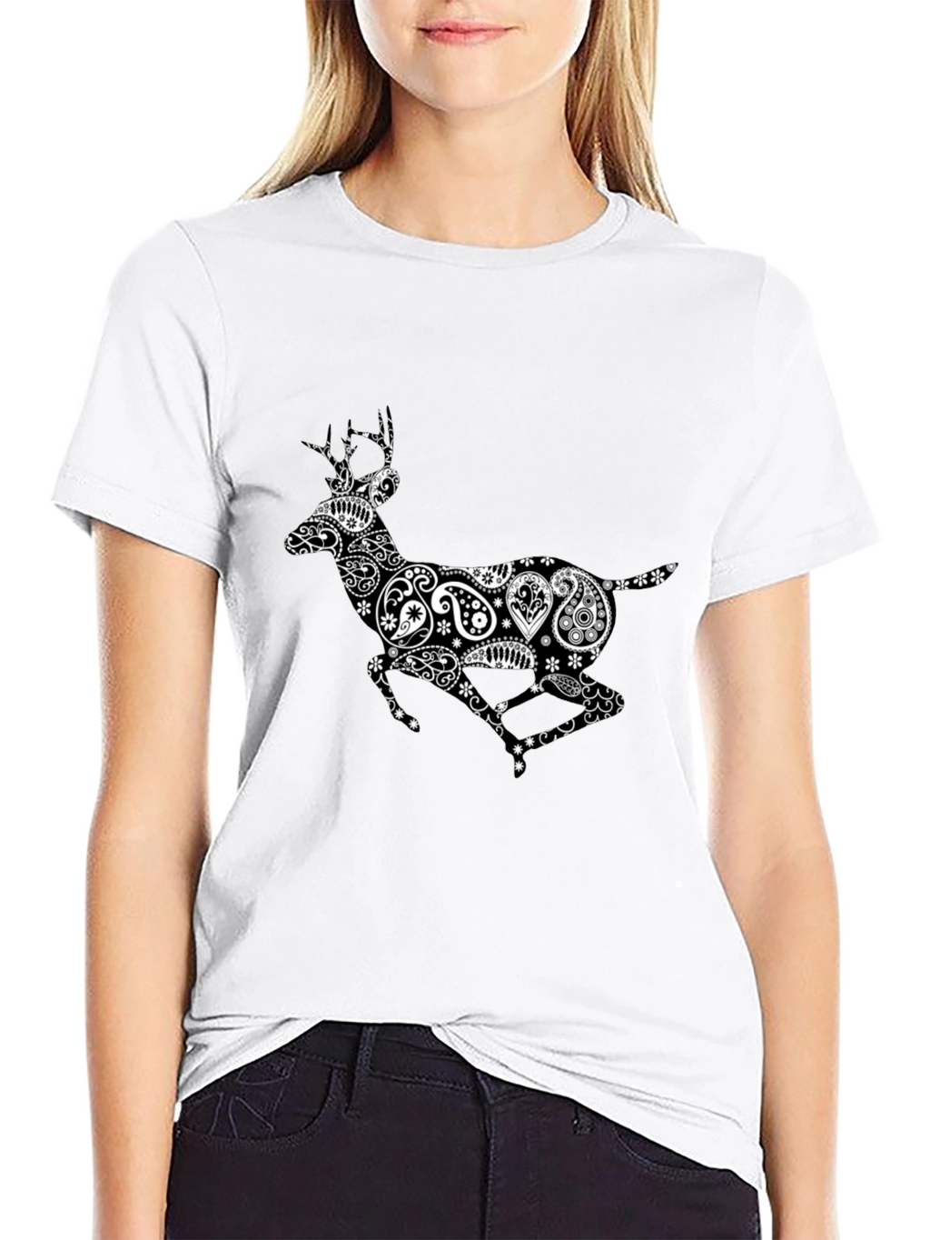 Paisley Deer Graphic Tee