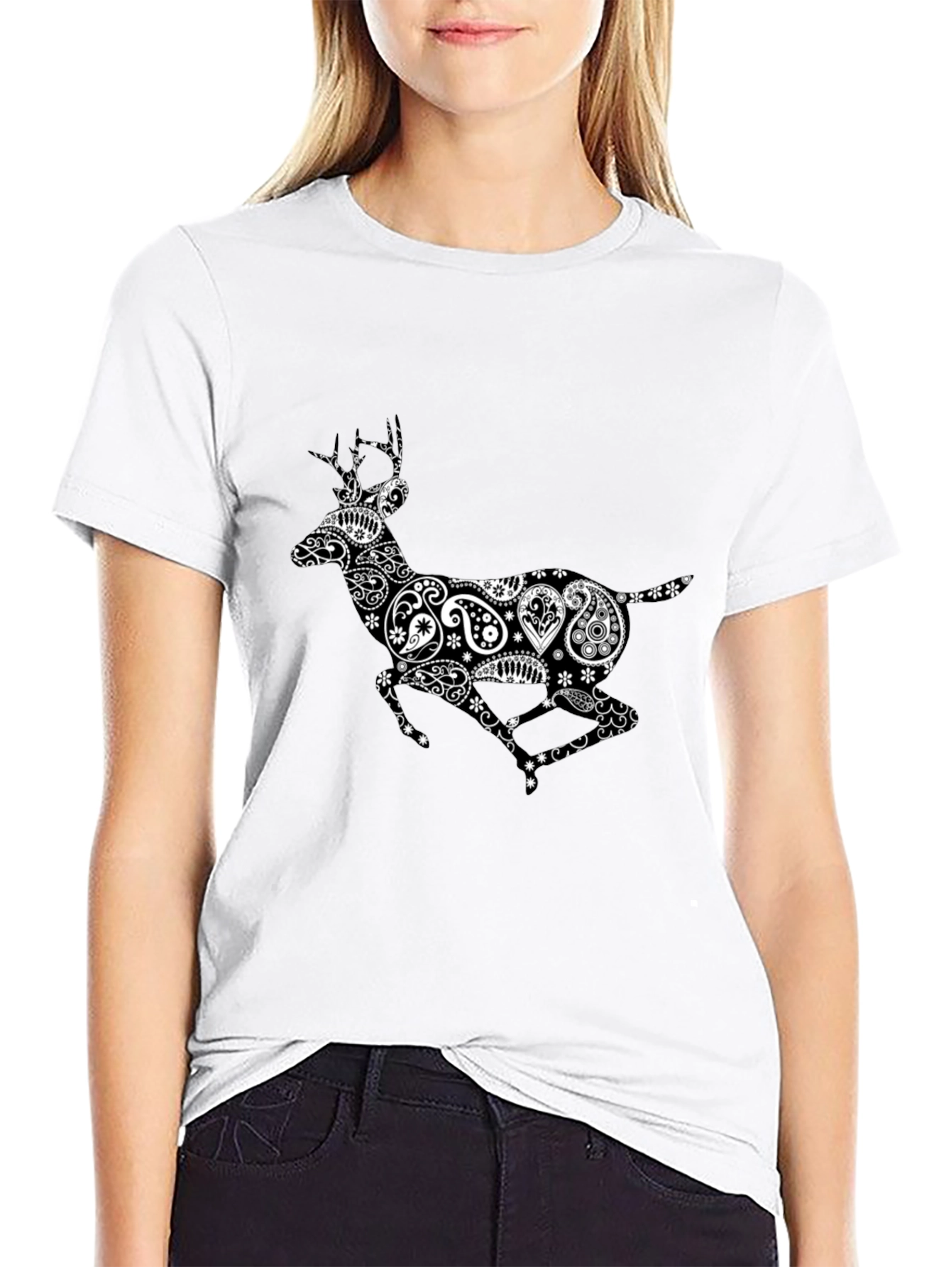 Paisley Deer Graphic Tee