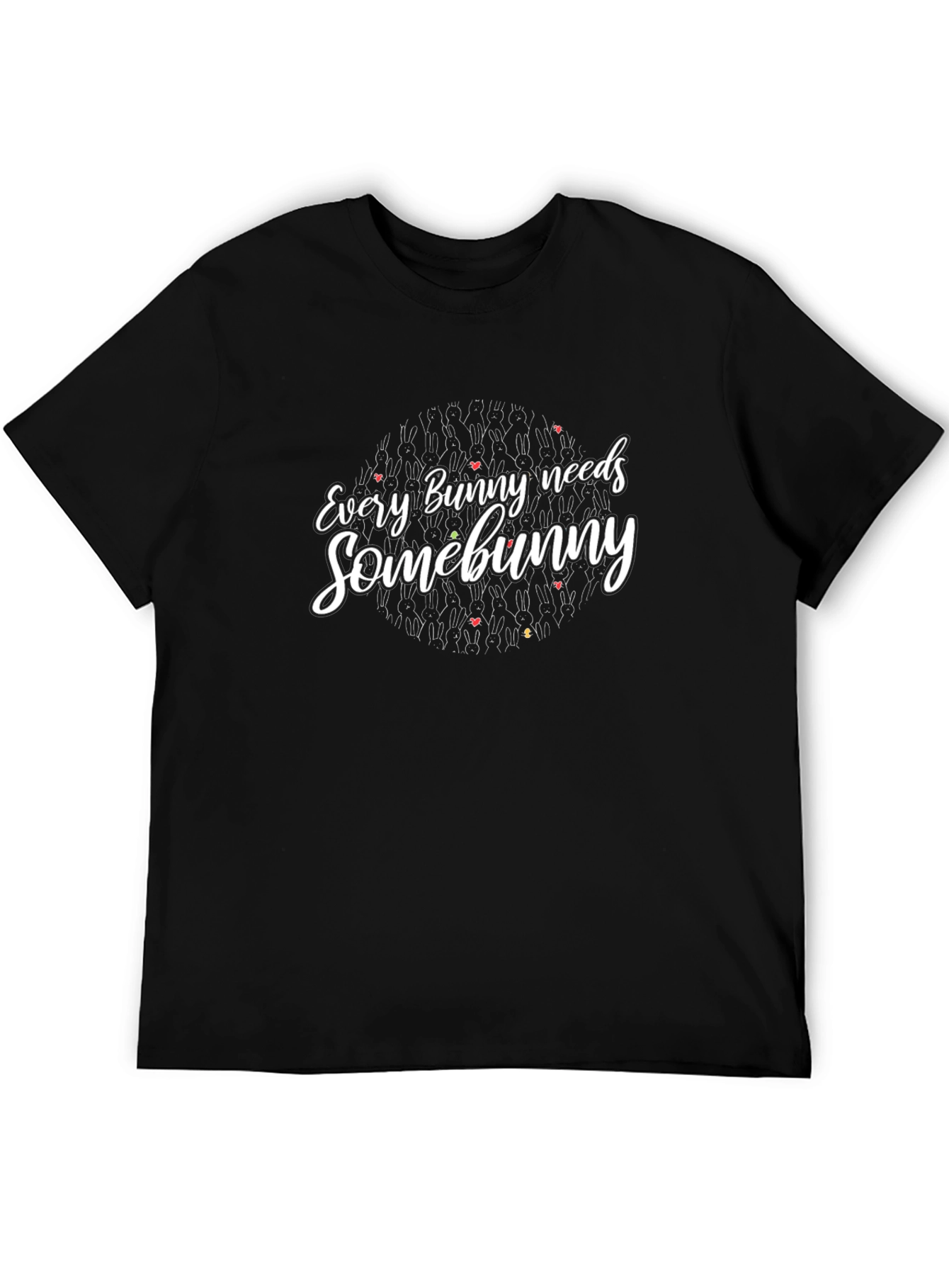 Every Bunny Needs Somebunny Black Graphic Tee