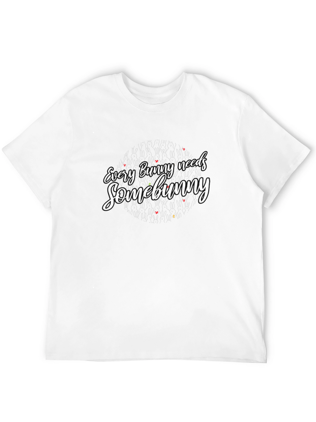 Every Bunny Needs Somebunny Black Graphic Tee