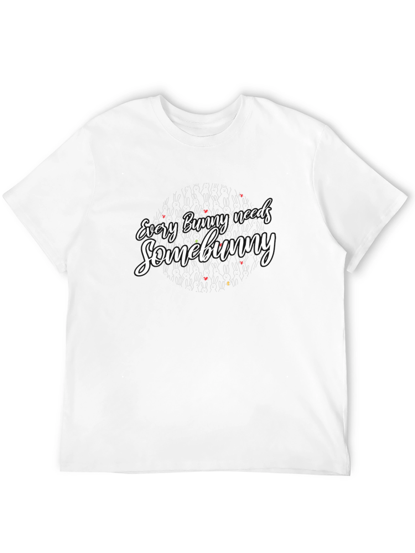 Every Bunny Needs Somebunny Black Graphic Tee