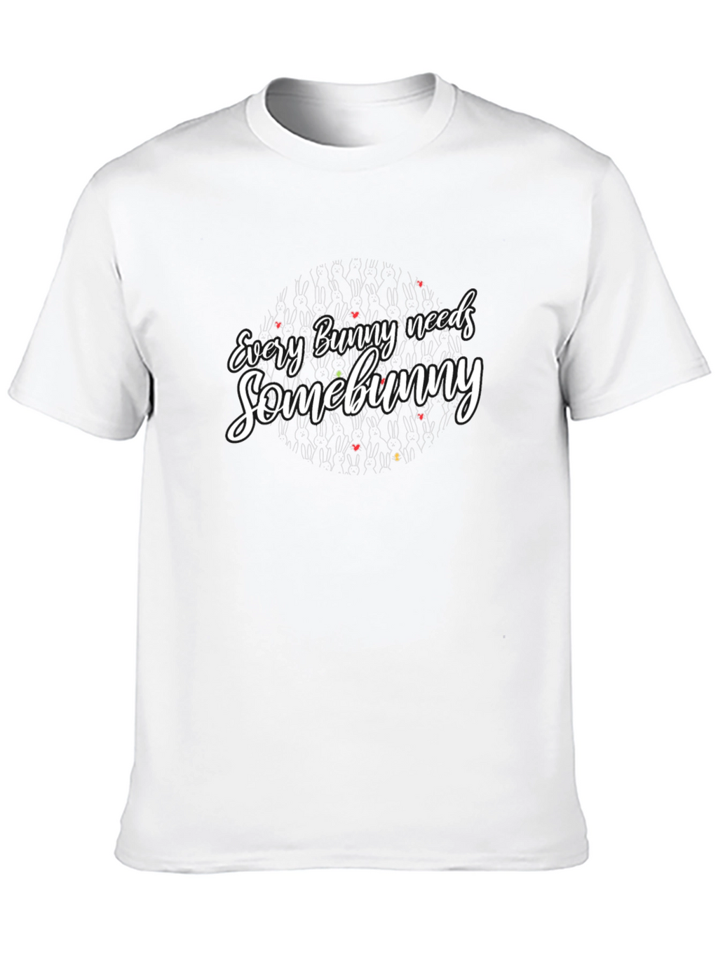 Every Bunny Needs Somebunny Black Graphic Tee