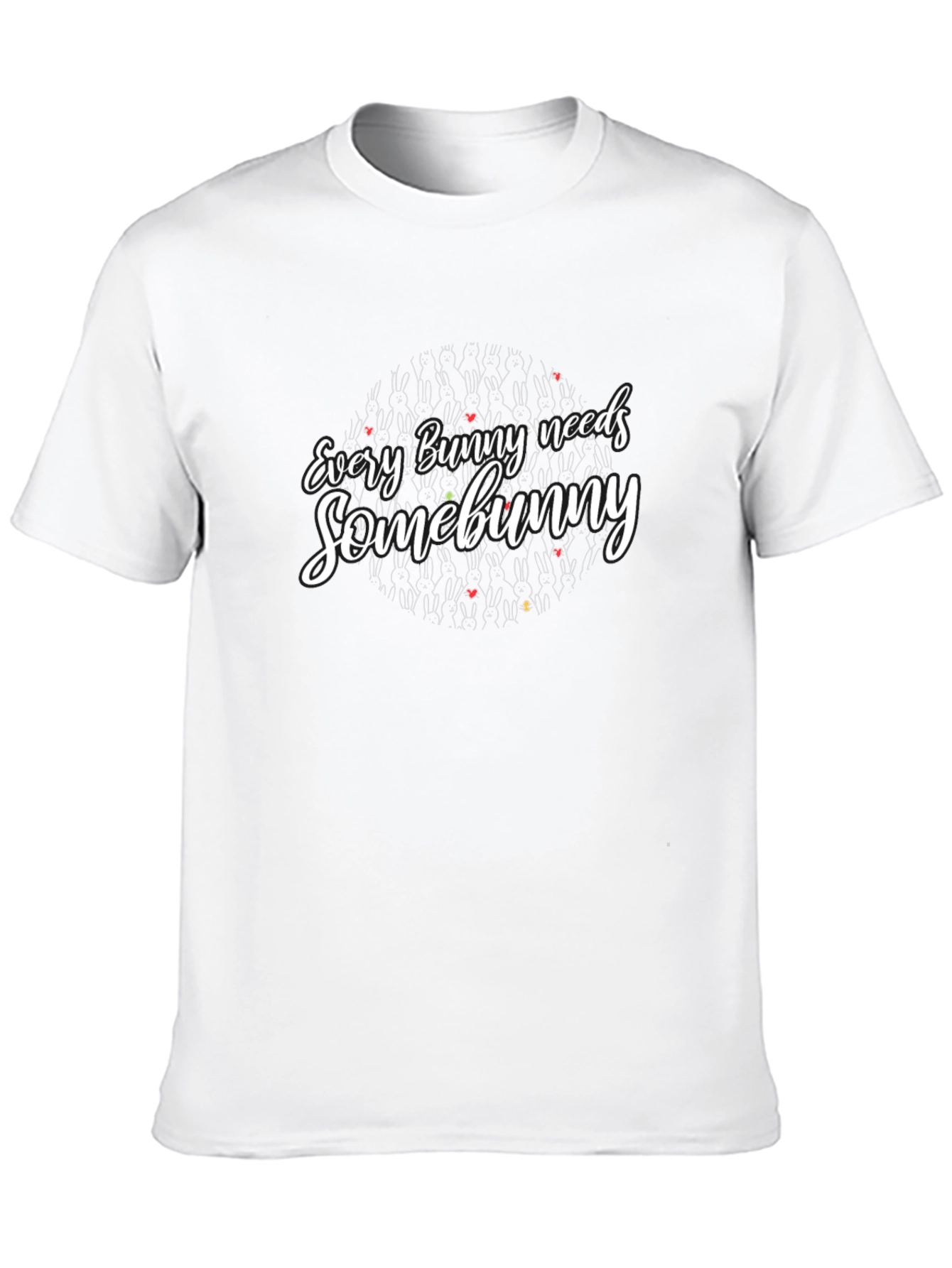 Every Bunny Needs Somebunny Black Graphic Tee